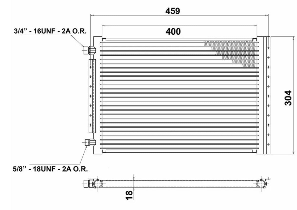 AC Condenser Radiator 459 x 304mm