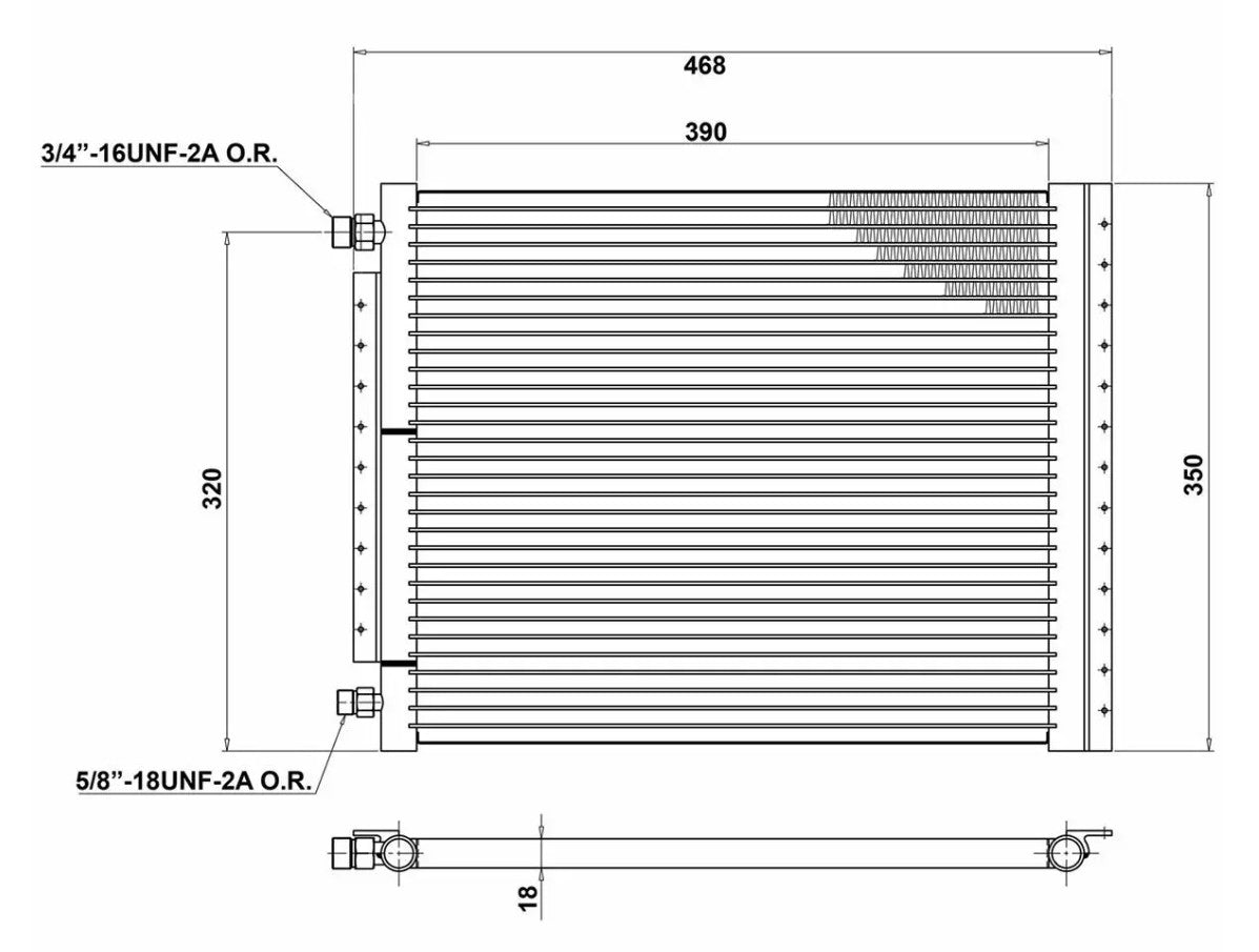 AC Condenser Radiator 468 x350mm