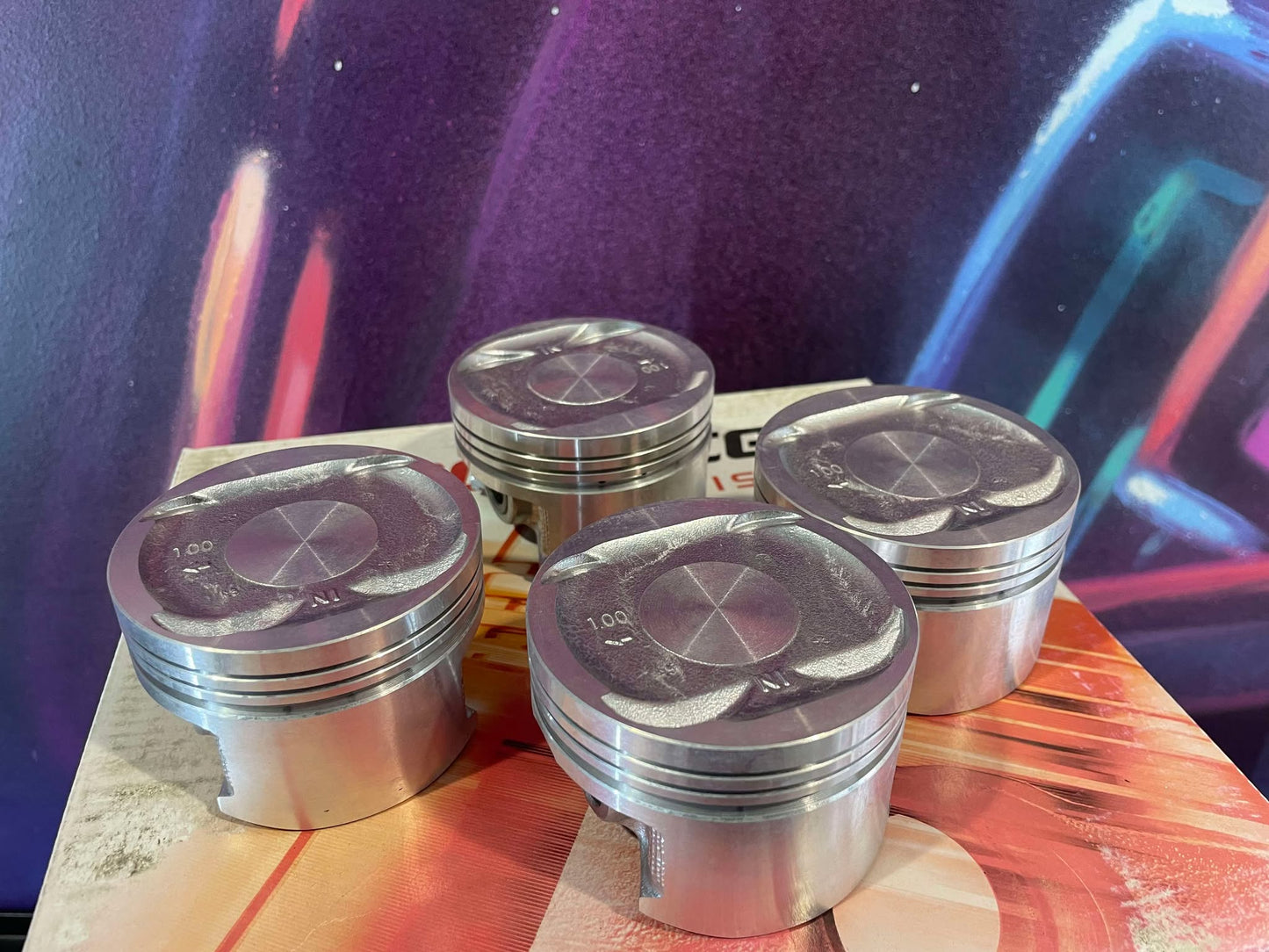Endurotec 9.6:1 Standard Compression Pistons – Honda D16Y8 (76mm Bore / +1.0mm Oversize)