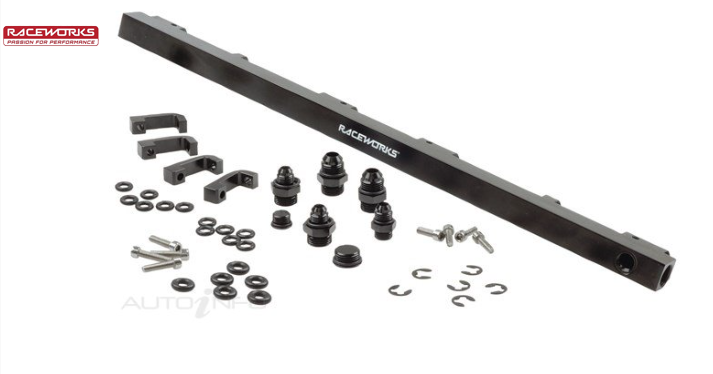 RB30 Alloy Fuel Rail Kit -8 & -6fittings (Black)SUITS RB30E / RB30ET Fuel Rail Kit Suits HOLDEN VL TURBO / R31 SKYLINE