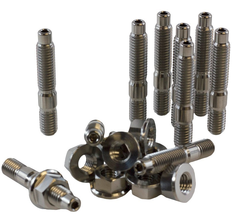 Exoracing Billet B SERIES TITANIUM INTAKE or EXHAUST STUD KIT 9 Studs & Nuts
