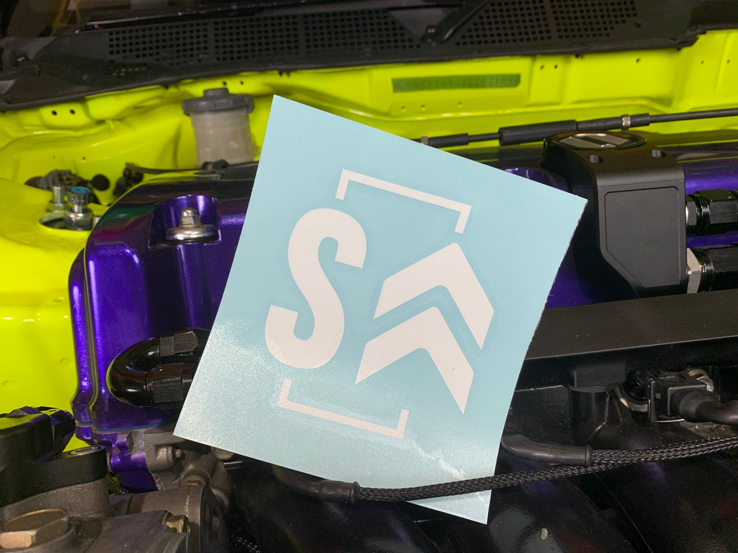 Spool Up 'S' White Window Decal