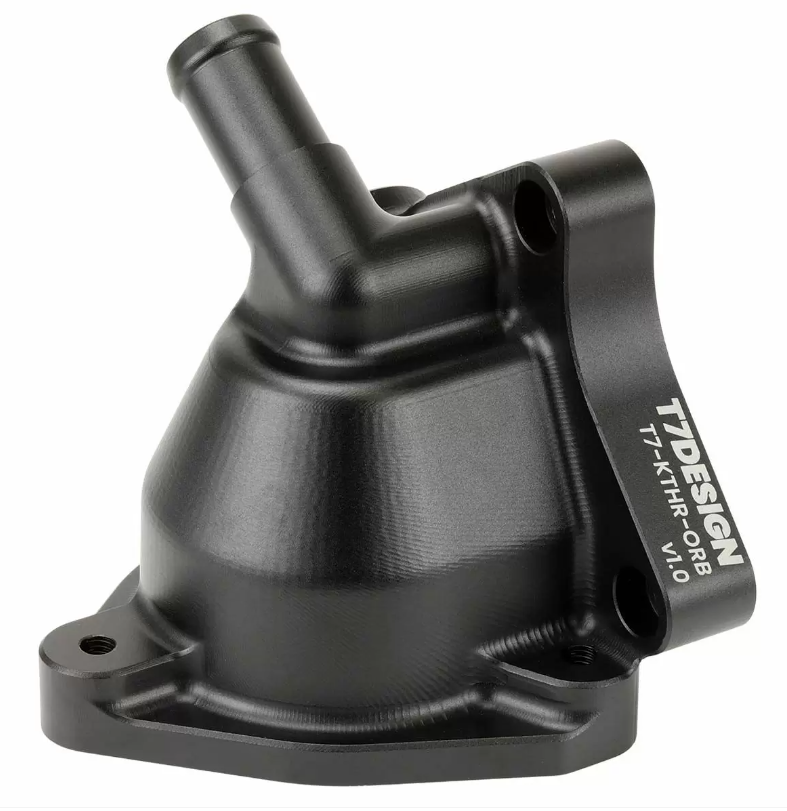 T7Design Honda K20 Billet Thermostat Housing Rear -ORB -10 VERSION