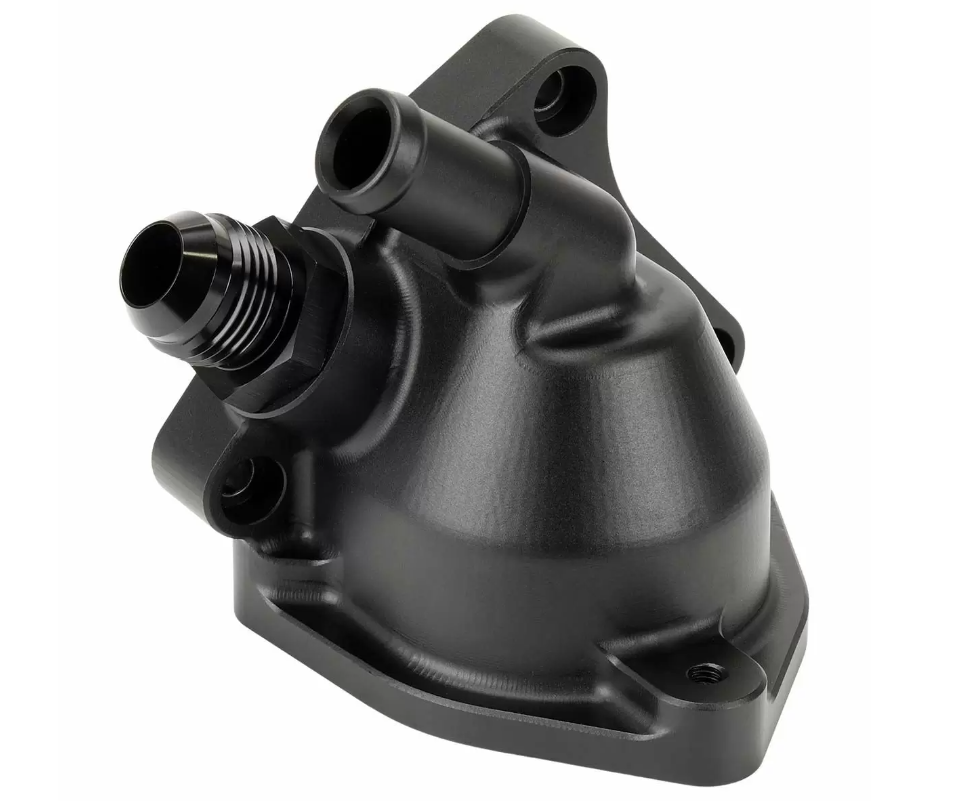 T7Design Honda K20 Billet Thermostat Housing Rear -ORB -10 VERSION