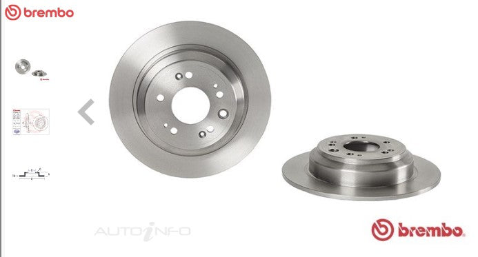 Brembo CU2 Accord Euro Rear Disc Rotors - SOLD AS PAIR