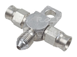 AN-3 PTFE Hose Ends with Male AN Tee and Bracket (SS)