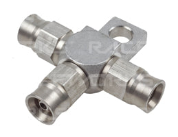 AN-3 PTFE Hose End Tee with Bracket (SS)