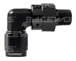 AN-3 Female Swivel to NPT Swivel 1/8" 90 Degrees