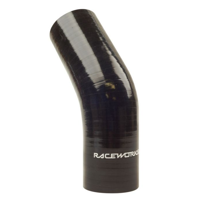 Raceworks 2.5inch Black Silicone 45 Degree Bend