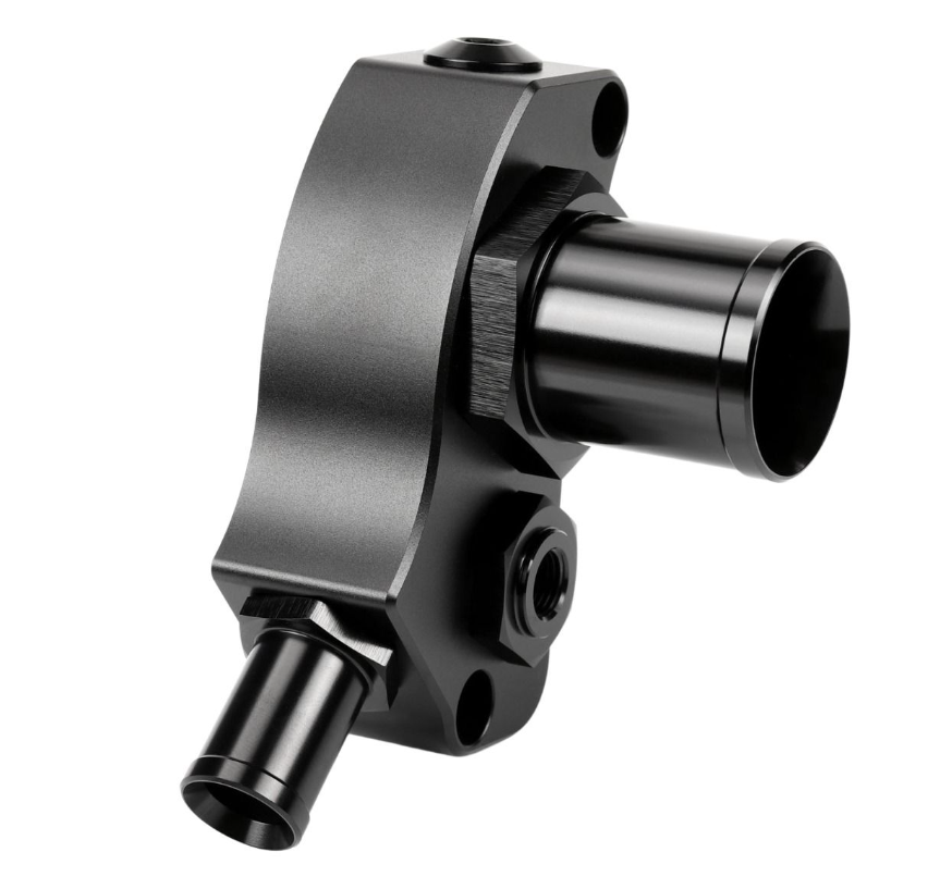 T7Design RWD K20 Water Neck Outlet (Black) - SUITS REAR WHEEL DRIVE