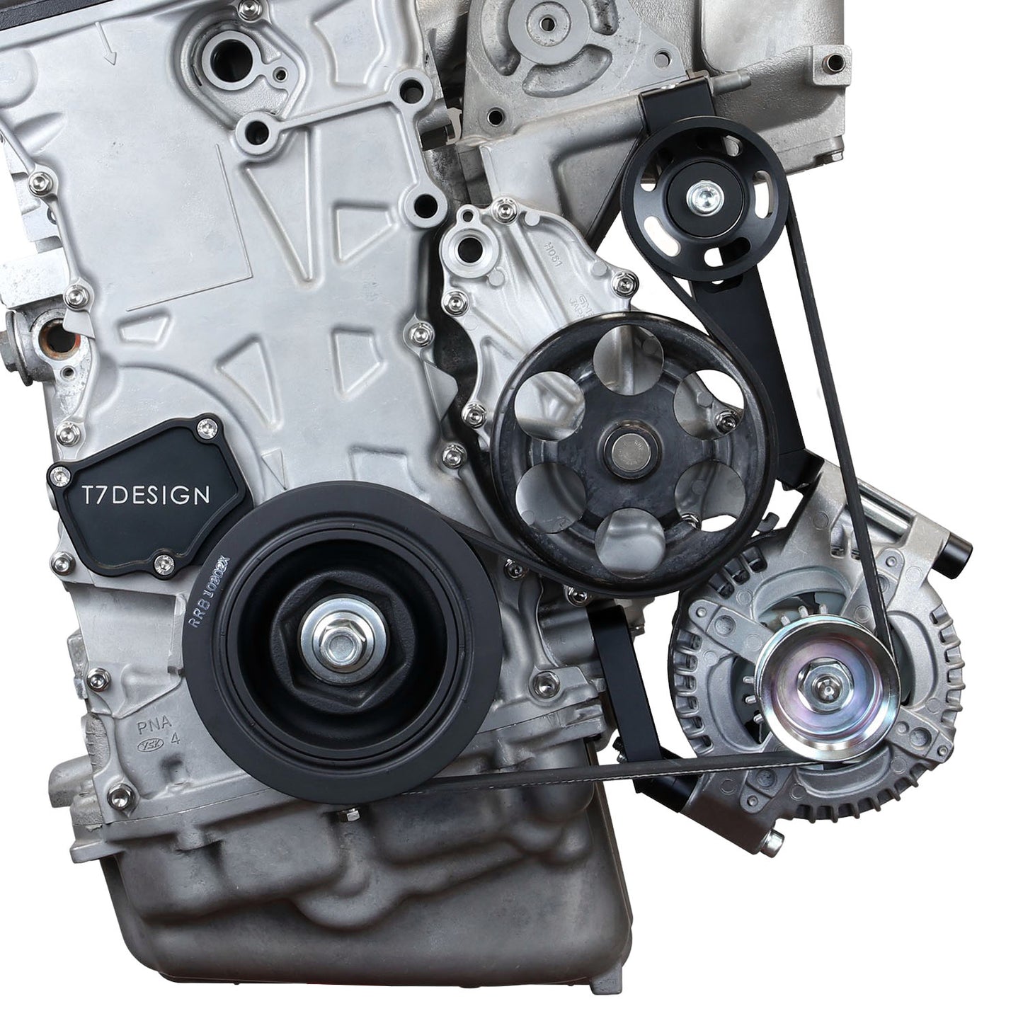 T7 Design K20 K24 Alternator Relocate Kit (Black)