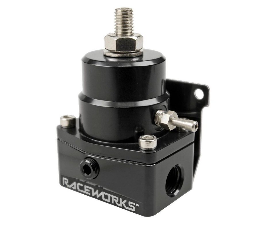 RACEWORKS -6AN Rising Rate Fuel Pressure Regulator 1:1 Ratio E85 Safe