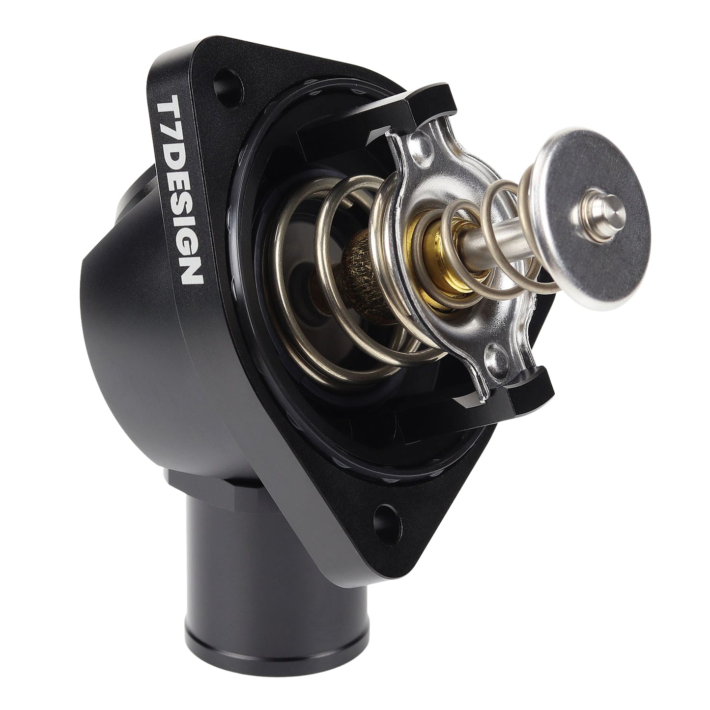 Honda K24 Swivel Neck Thermostat Housing (68c) - Black