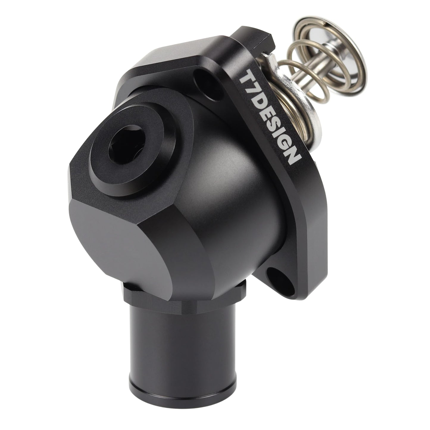 Honda K24 Swivel Neck Thermostat Housing (68c) - Black