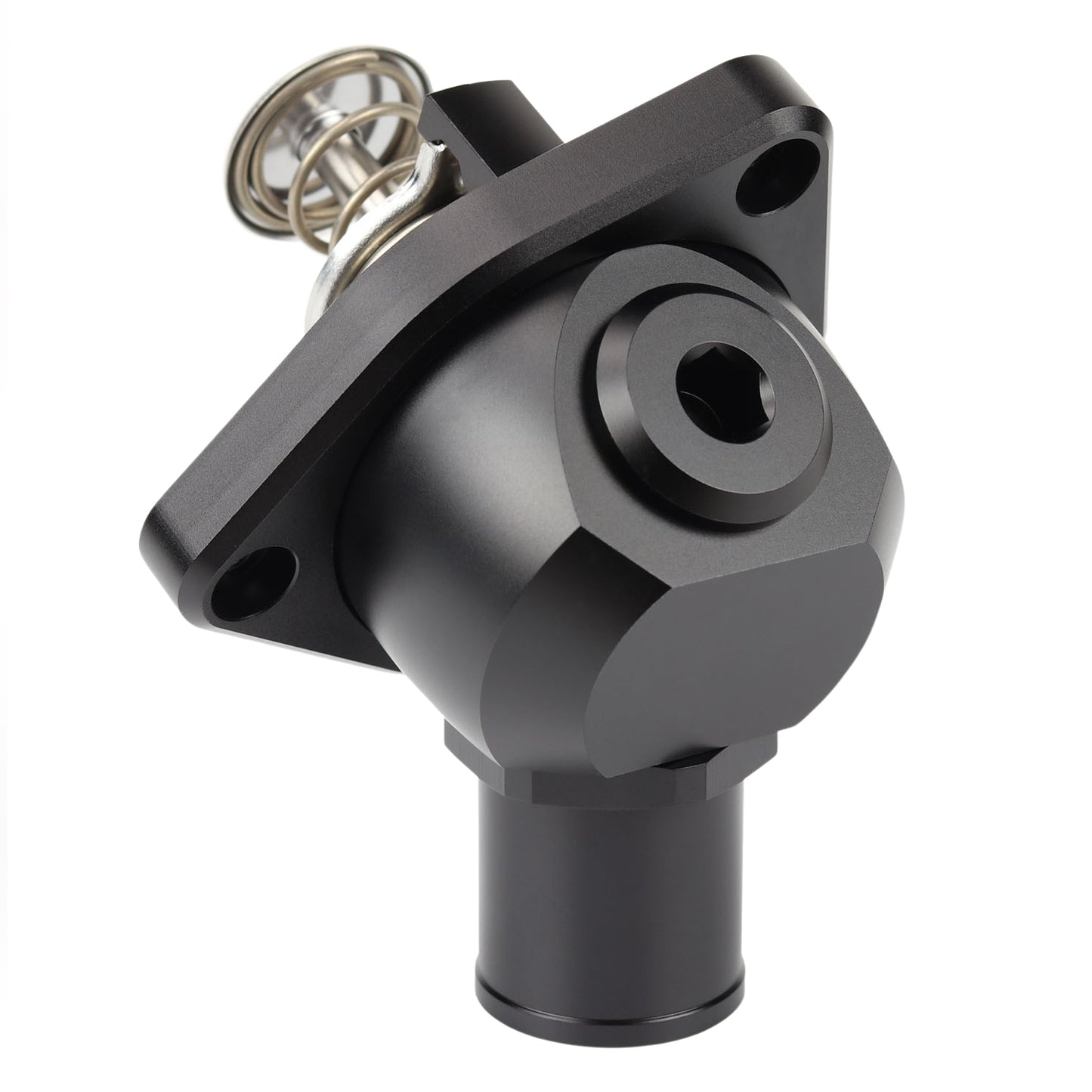 Honda K24 Swivel Neck Thermostat Housing (68c) - Black