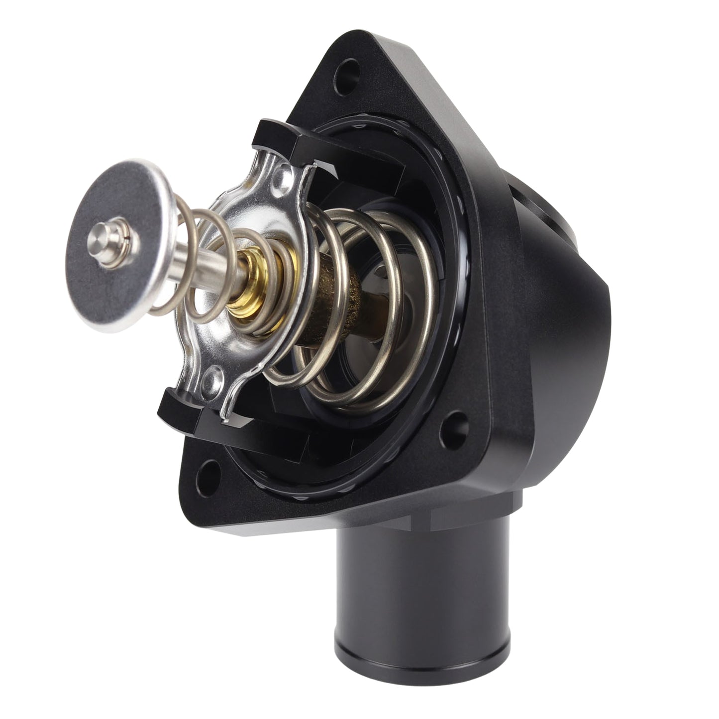 Honda K24 Swivel Neck Thermostat Housing (68c) - Black