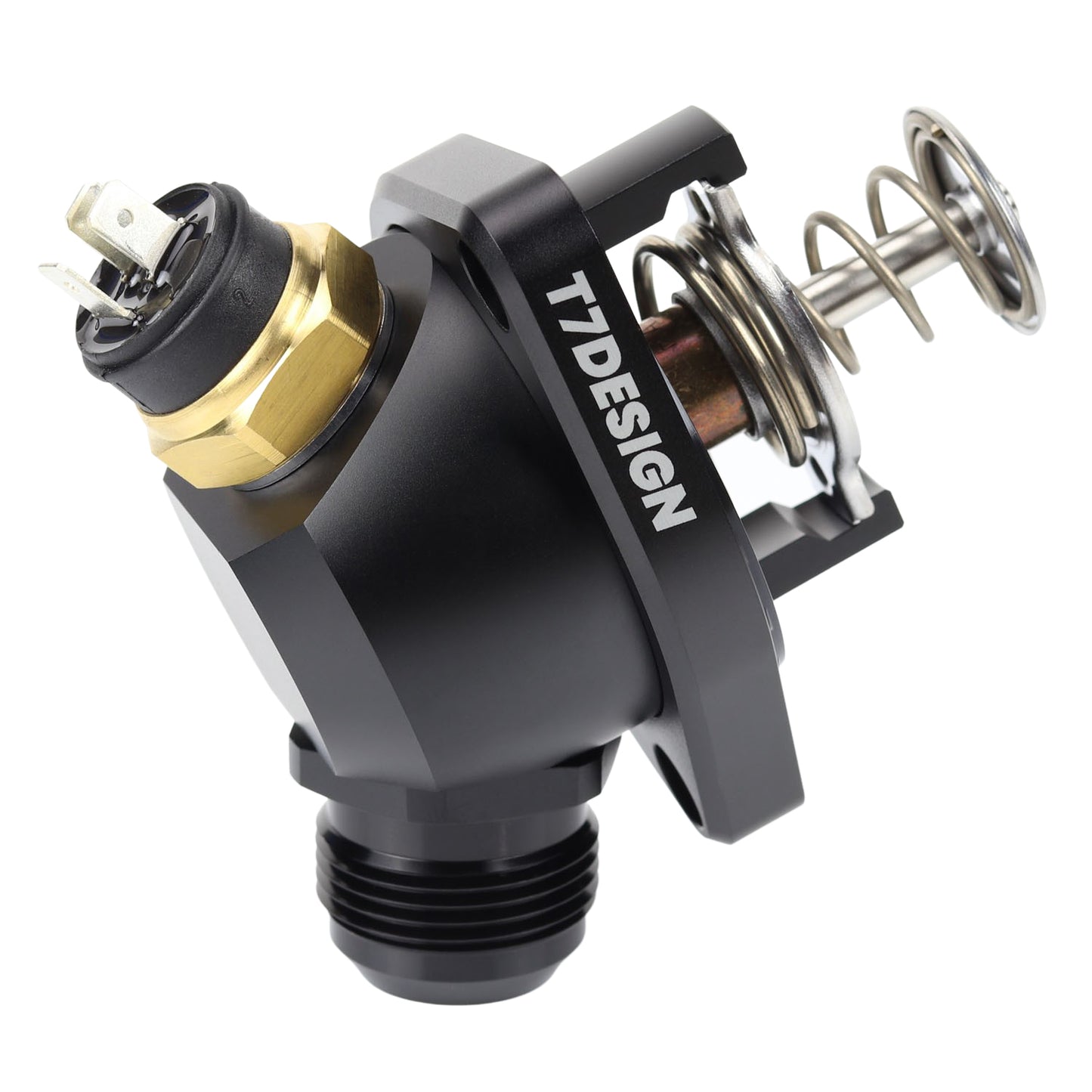 Honda K24 Swivel Neck Thermostat Housing (68c) - Black