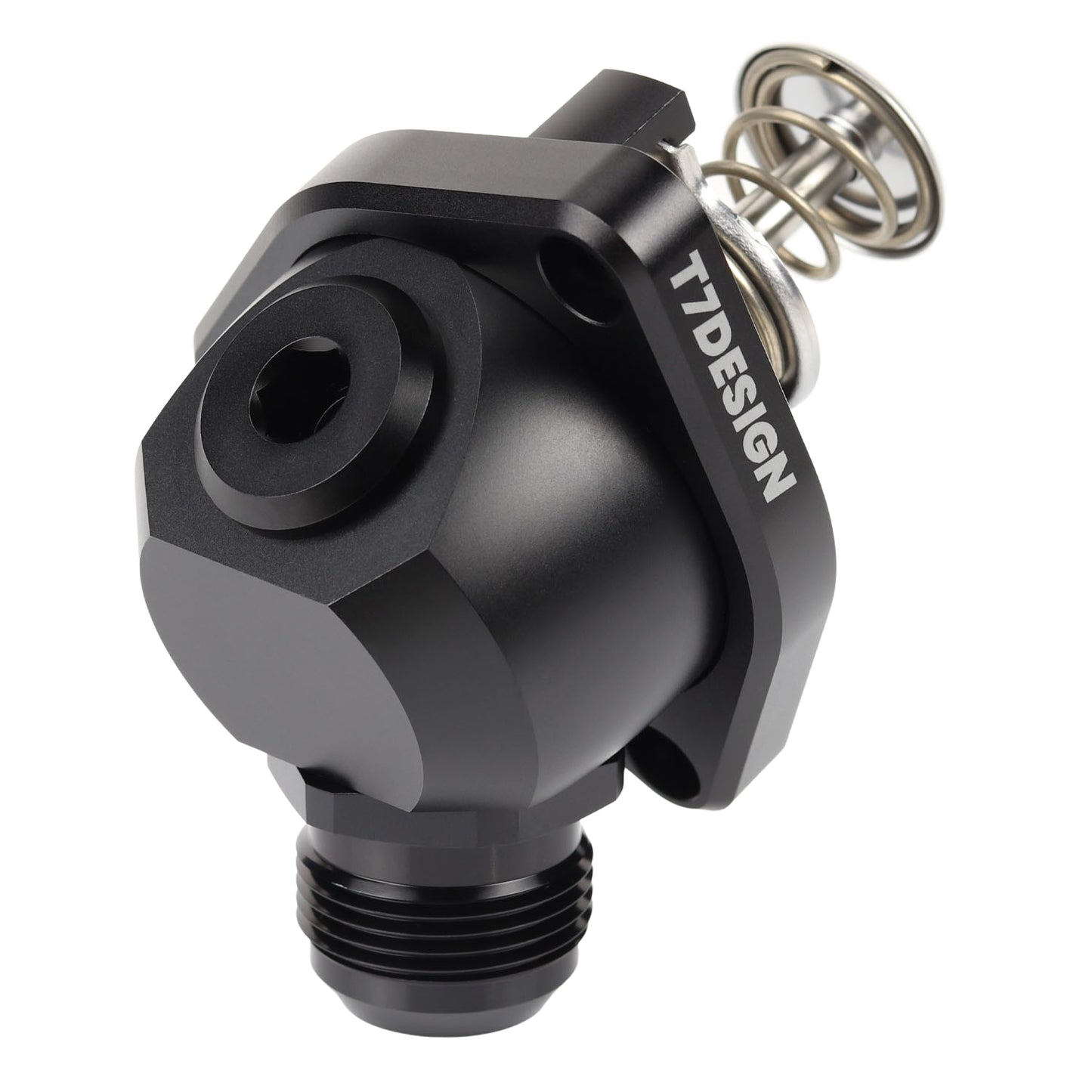 Honda K24 Swivel Neck Thermostat Housing (68c) - Black