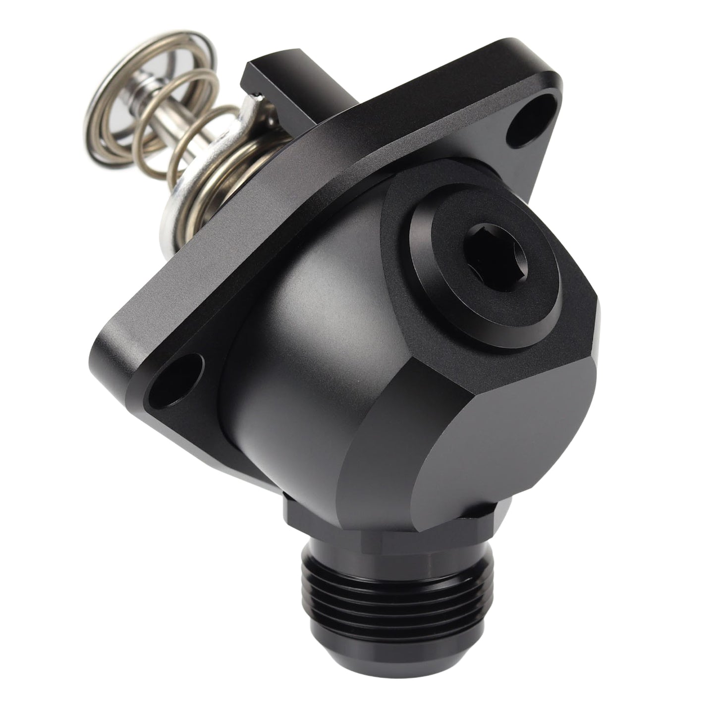 Honda K24 Swivel Neck Thermostat Housing (68c) - Black