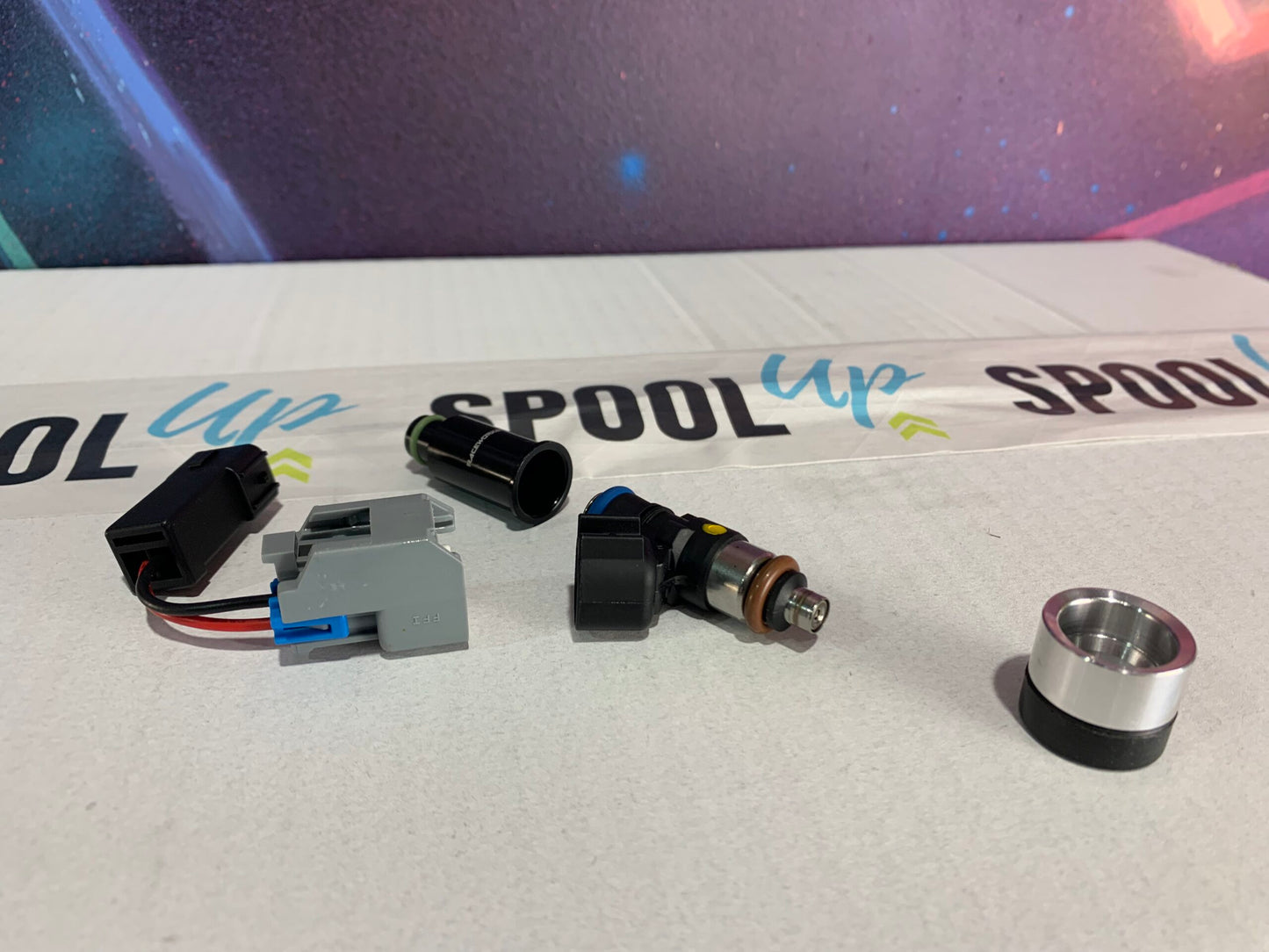 RACEWORKS / Bosch 1000cc D & B Series Injector KIT (Set Of 4) Inc Fittings & Plugs
