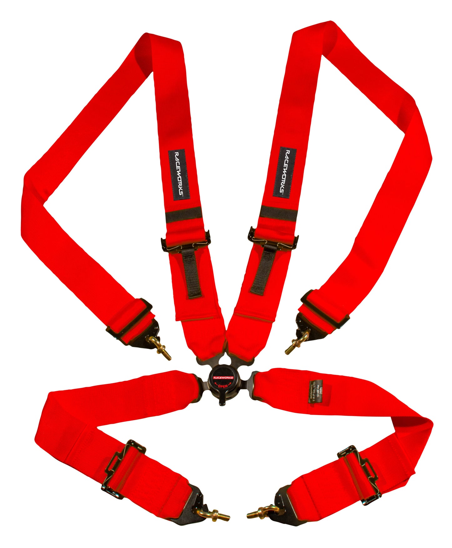 Red 4point Cam Lock Harness, FIA Approved, 3in Belts, SHE
