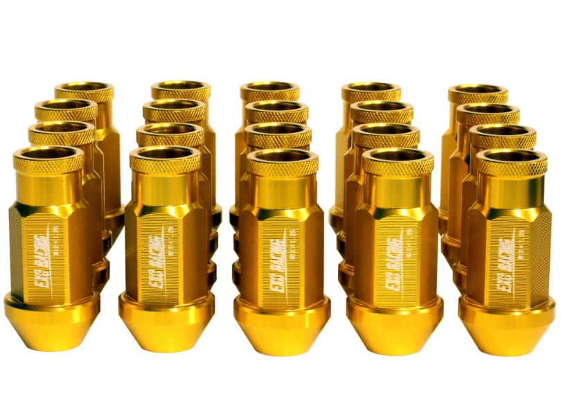 Exoracing FORGED STEEL GOLD WHEEL NUTS / LUG NUTS SET (20)
