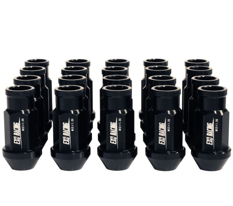 Exoracing FORGED STEEL BLACK WHEEL NUTS / LUG NUTS SET (20)