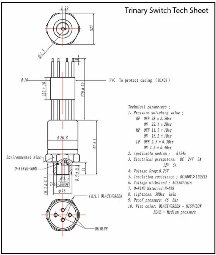 T7Design Trinary Pressure Switch LMH-971-641