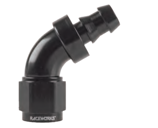 RACEWORKS -8 PUSH LOK HOSE END (60 DEGREE)