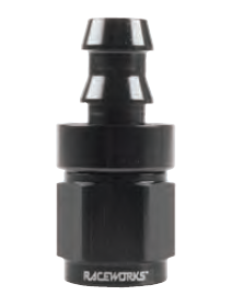 RACEWORKS -10 PUSH LOK HOSE END (STRAIGHT)