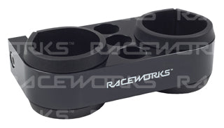 Black Billet Twin Pump Bracket (Suits Ext Pierburg/Walbro)