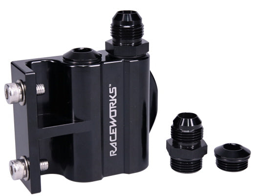 Remote Oil Raceworks Billet 4-Port Side Entry Remote Oil Filter Mount (3/4