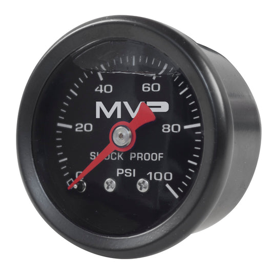 MVP Fuel Pressure Gauge 0-100psi Liquid Filled