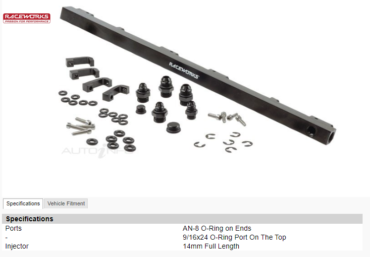 RB30ET Fuel Rail Kit to Suit HOLDEN VL TURBO AND R31 SKYLINE