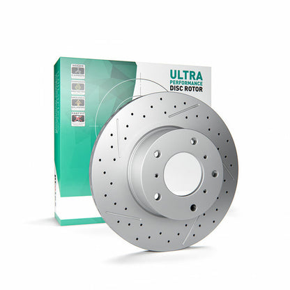 Ford FGX Brake Upgrade KIT - Slotted Front Brake Rotors With Ultra Plus Pads