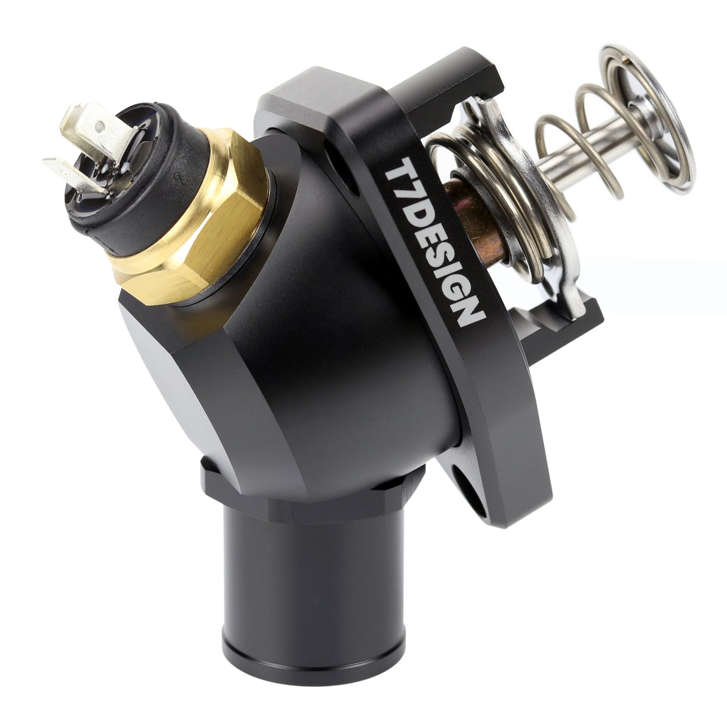 Honda K24 Swivel Neck Thermostat Housing (68c) - Black