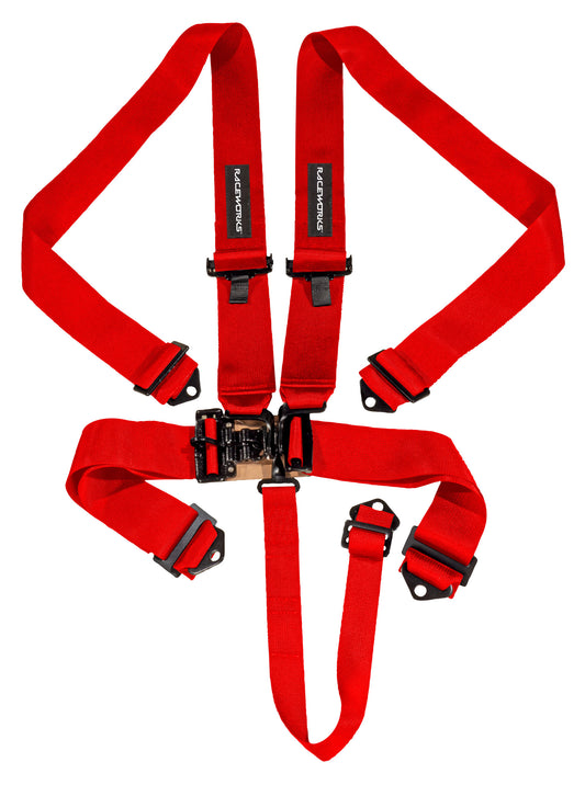 Red 5point Latch & Link Harness, SFI Approved, 3in Belts, BIE