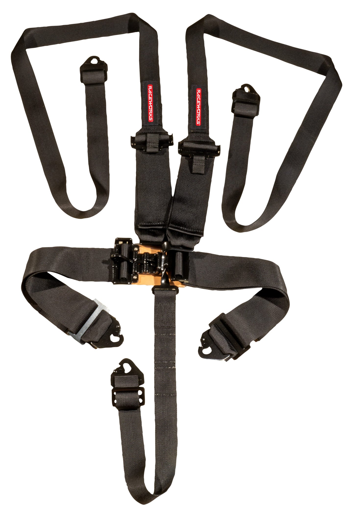 Black 5-Point Latch & Link Harness (SFI Approved, HANS 2-3" Belts, SHE)