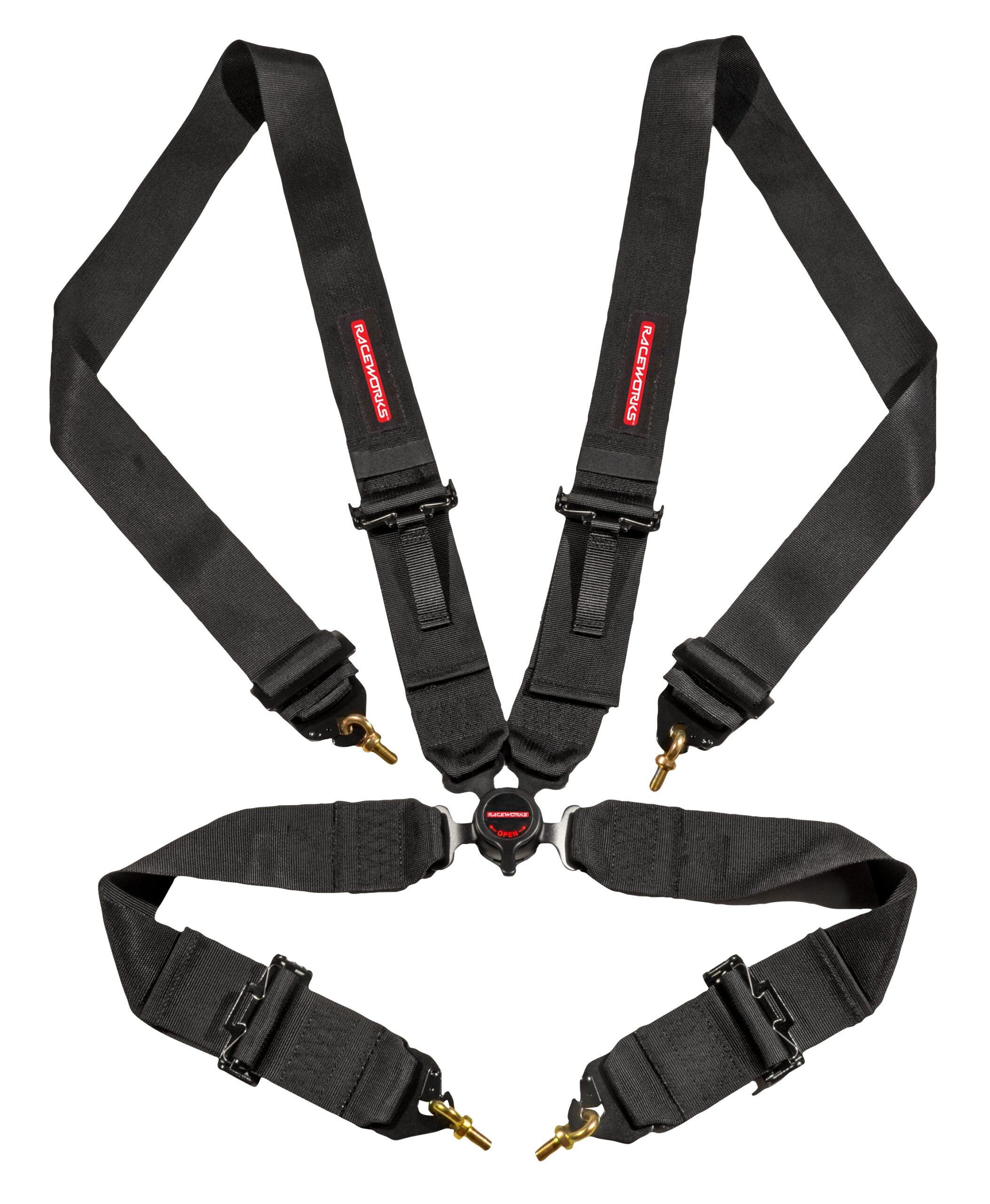 Black 4-Point Cam Lock Harness (FIA Approved, 3