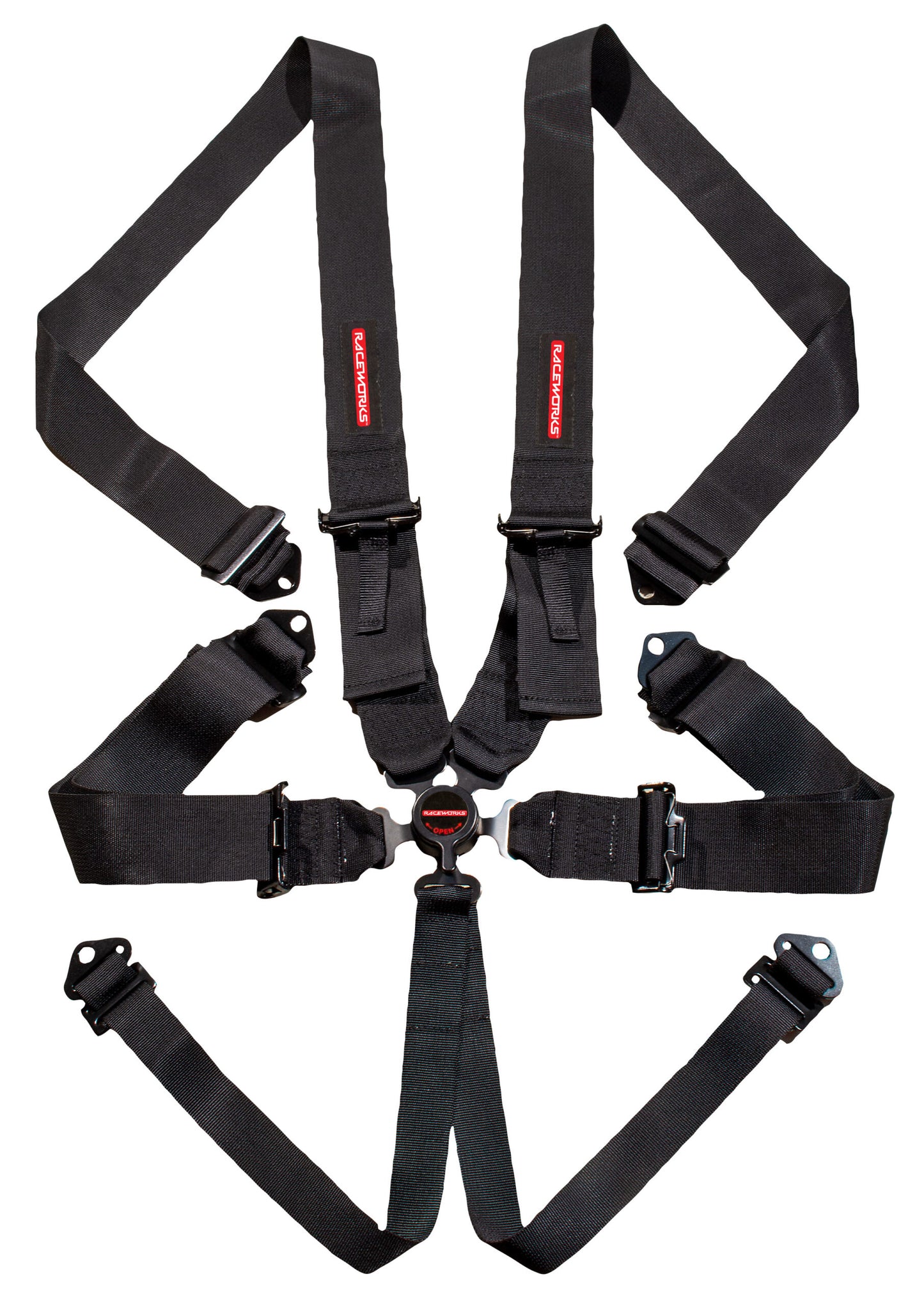 Black 6-Point Cam Lock Harness (SFI Approved, 3" Belts, BIE)