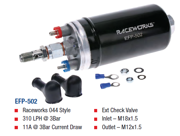 EFP-502 RACEWORKS "044" STYLE 310LPH FUEL PUMP