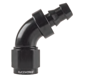 RACEWORKS -10 PUSH LOK HOSE END (60 DEGREE)