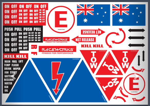 MSA Approved Racing Decal Set